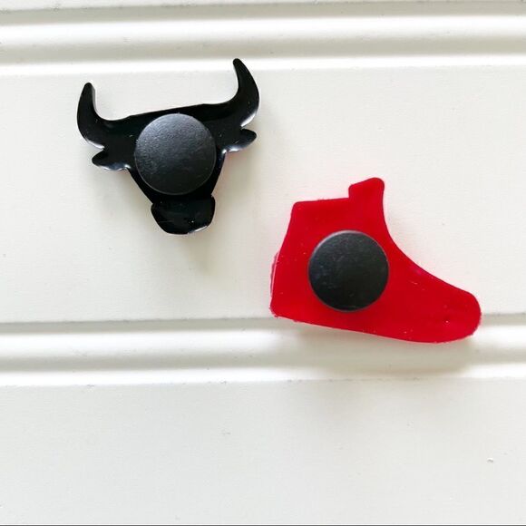 Chicago Bulls Theme CROCS Charm Bundle - Set of 2 - Picture 2 of 2